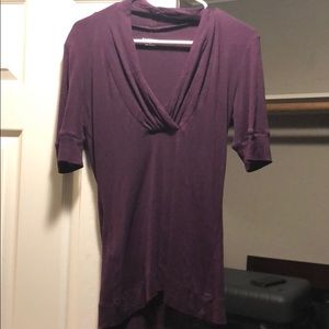 Express purple 3/4 length sleeve top M